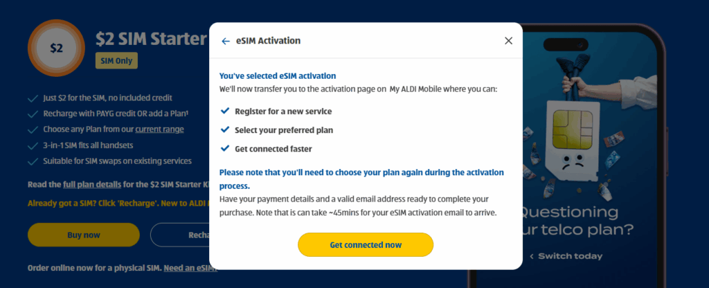 图片[3]-澳洲ALDI Mobile eSIM保号卡购买+使用【2025.10更新：免实名验证】-海外云居民